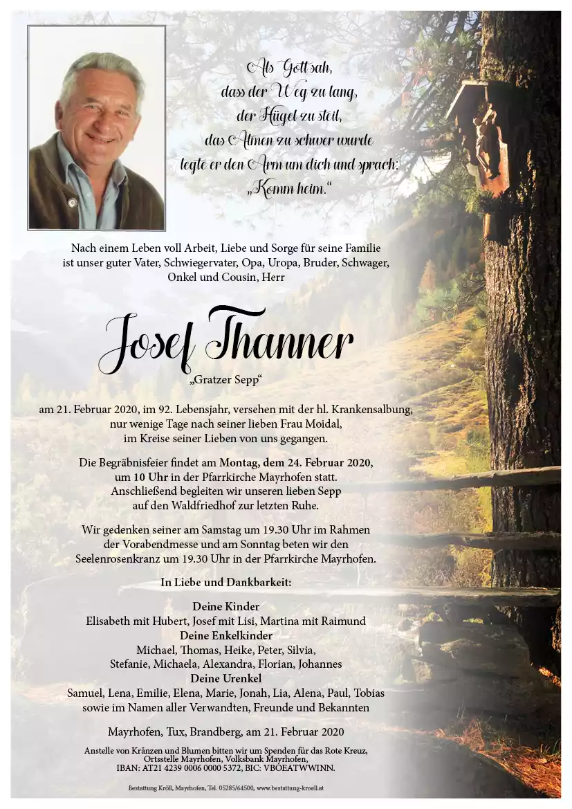 Parte von Josef Thanner